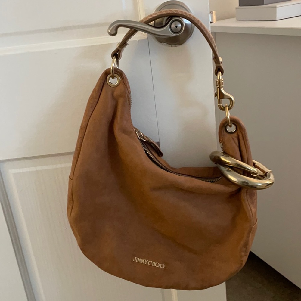 Jimmy Choo Leather & Snakeskin Hobo Bag